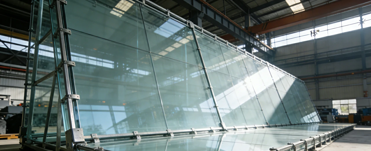 Jumbo glass curtain wall installation